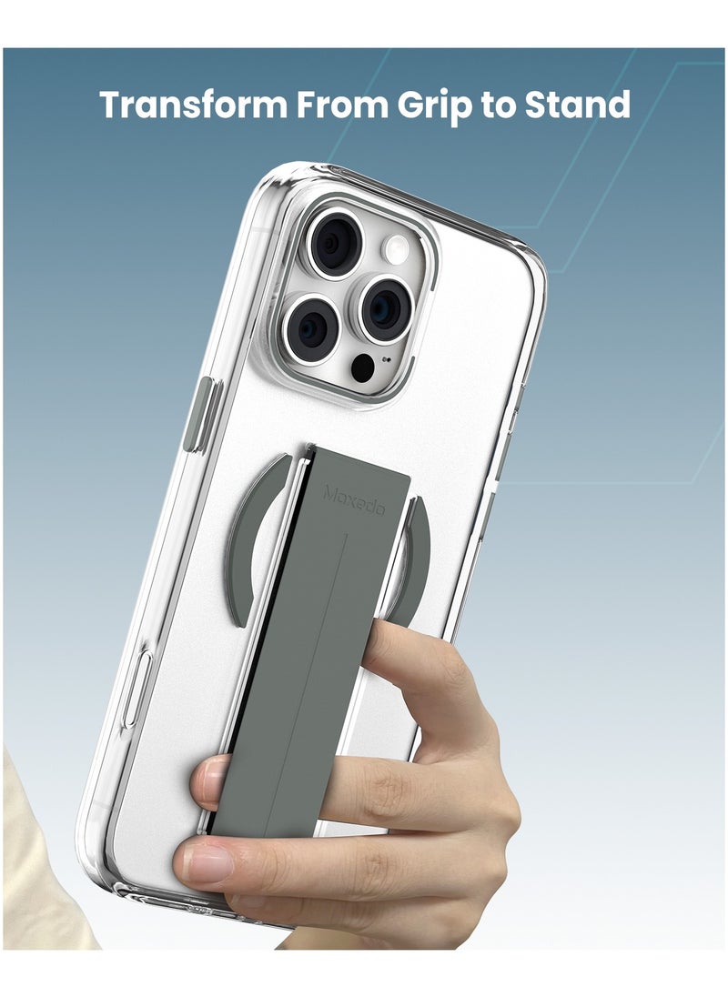 Moxedo Moxedo Magnetic Protective Case Scratch Resistant Drop Protection Magsafe Technology Compatible for iPhone 16 Pro 6.3 inch - Grey  - Image 2