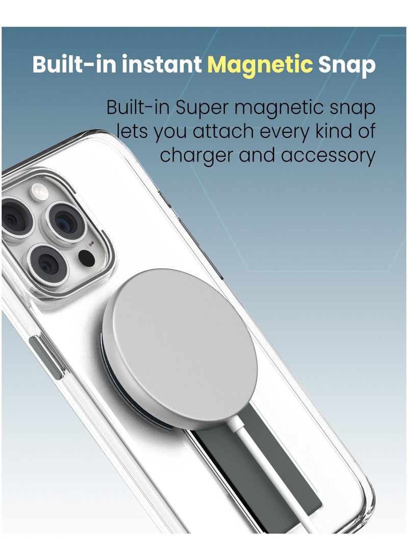 Moxedo Moxedo Magnetic Protective Case Scratch Resistant Drop Protection Magsafe Technology Compatible for iPhone 16 Pro 6.3 inch - Grey  - Image 3