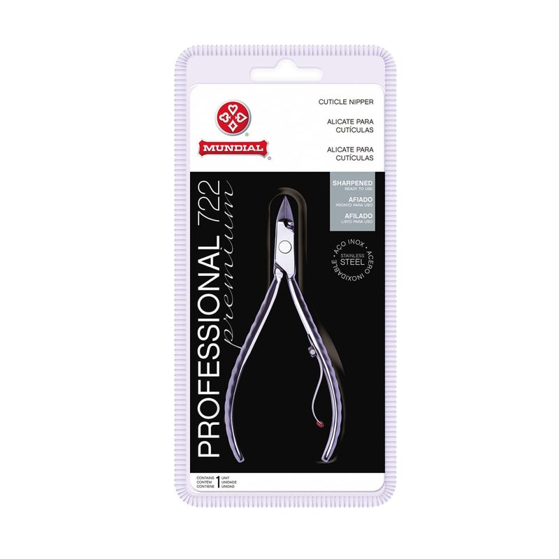 Mundial 722-PR Professional Cuticle Nippers â€“ Stainless Steel, Sharp Precision Blades, Sterilizable in Autoclave or Oven, Ergonomic Handle for Salon & Home Use - Image 1