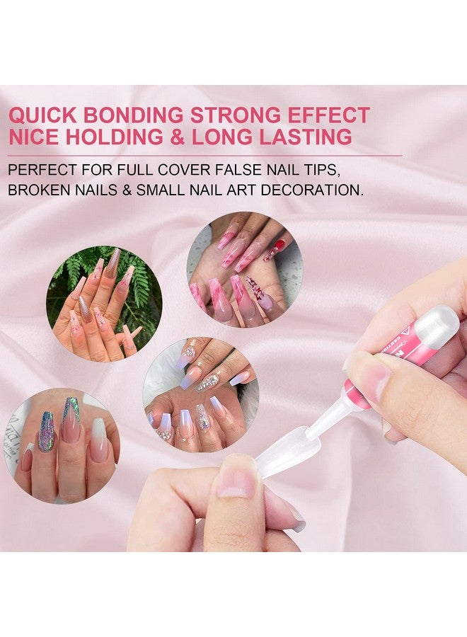 MEKK Nail Glue Super Strong Nail Glue For Acrylic Nails Long Lasting Professional Nail Tip Glue For Press On Nails Bond For Acrylic Nails Adhesive Nail Glue For False Nail Tips 0.07Oz/Pcs(24Pcs) - Image 5