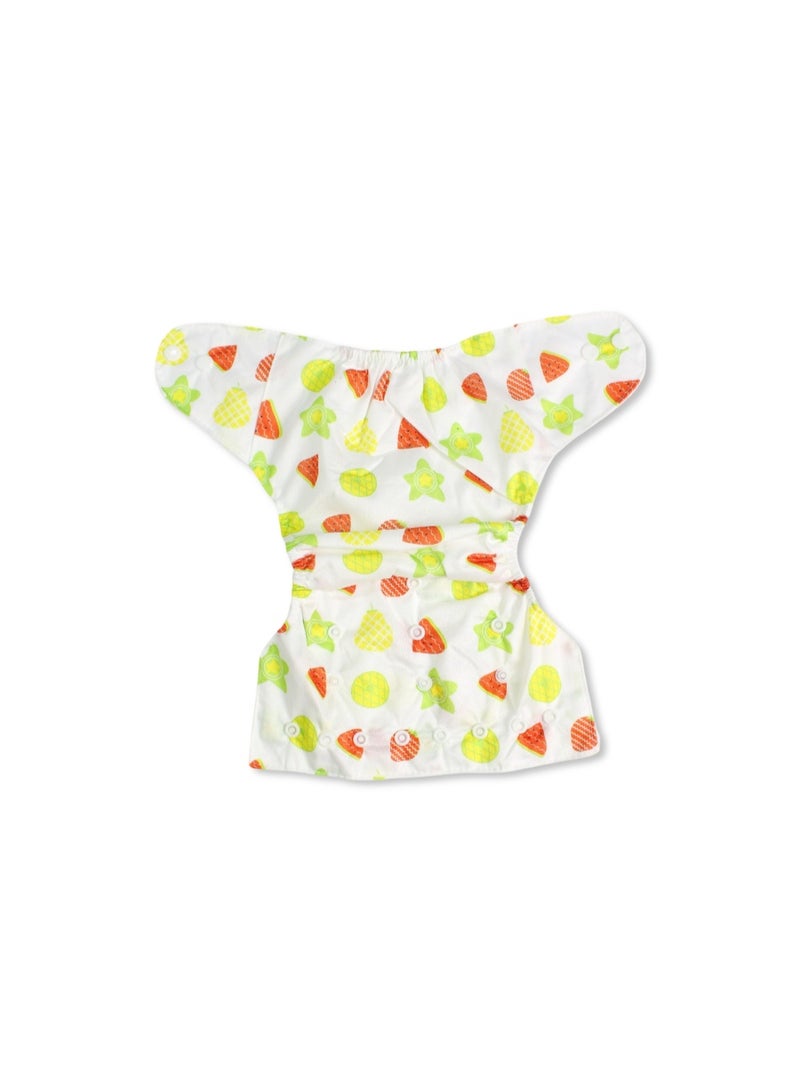 حفاضات أطفال قطنية - بيضاء بنقشة فواكه - Image 2