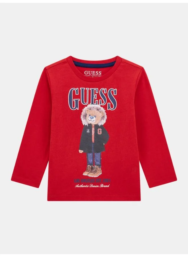 GUESS Kids Slogan Crew neck T-Shirt