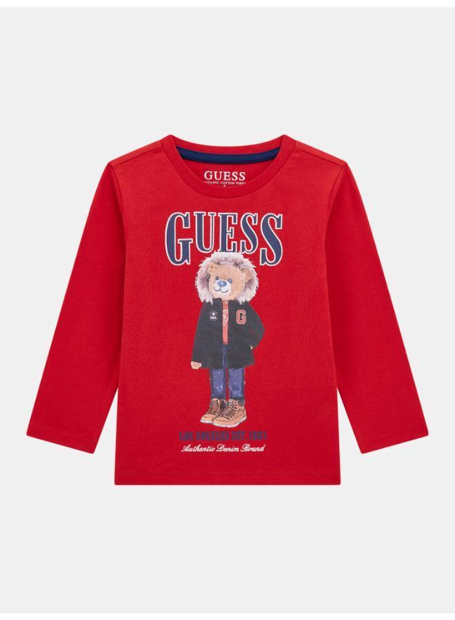 GUESS Kids Slogan Crew neck T-Shirt - Image 2