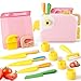 Yeeammk Toddler Girl Cooking Set with Storage BoxGirls Pink Kitchen SetSafe PP Material Baby Girl Montessori Kitchen Tools for Real CookingDishwasher SafeFun BirdShaped Little Chef Set - Image 2