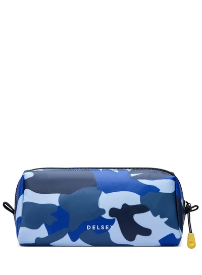 ديلسي _باريس BTS 2023 Top Zip Opening Pencil Case 1 Compartment - Camo Blue