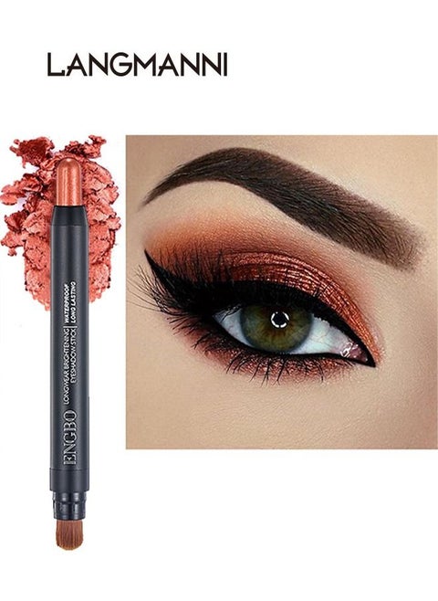 Cream Eyeshadow Stick, Eyeshadow Stick for Eyes Makeup, Long Lasting and Waterproof Eye Shadow Pencil, Brighter Eye Shadow Pencil Crayon, Smooth Shimmer Eyeshadow Stick with Soft Brush