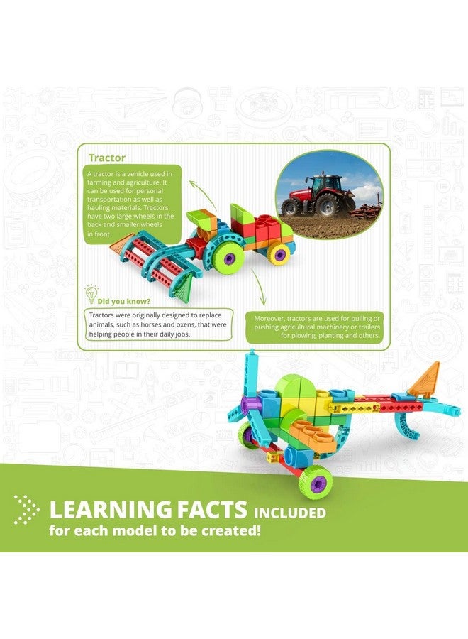 Engino: Qboidz Farm Tractor - 10 Model Brick Building Set, Toy Construction, Coloring-Math Activities, Stack-Click Assembly, STEM Play-Learn, Kids 4+ - Image 5
