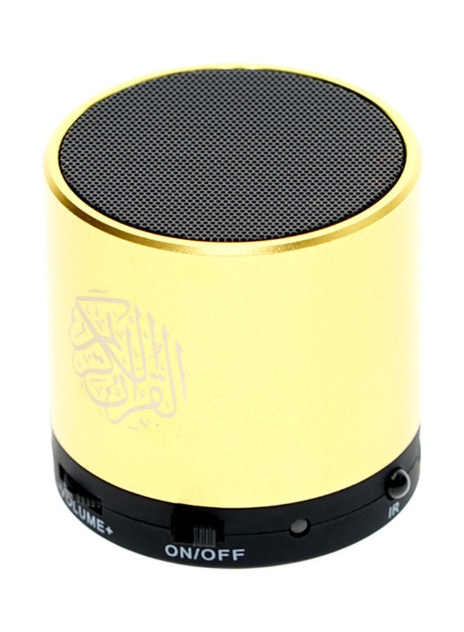 NIBEMINENT Portable Wireless Bluetooth Quran Mini Speaker Gold  - Image 2