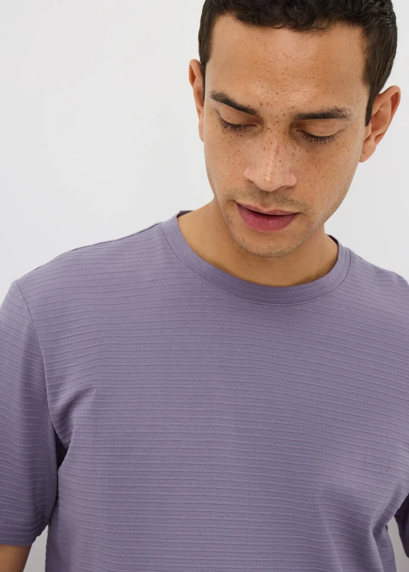 Matalan Purple Textured T-Shirt