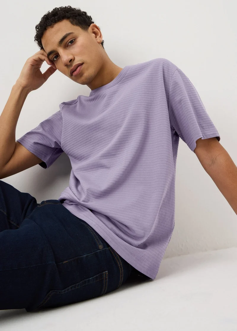 ماتلان Purple Textured T-Shirt