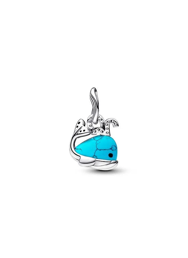 PANDORA Turquoise-coloured Whale Dangle Charm