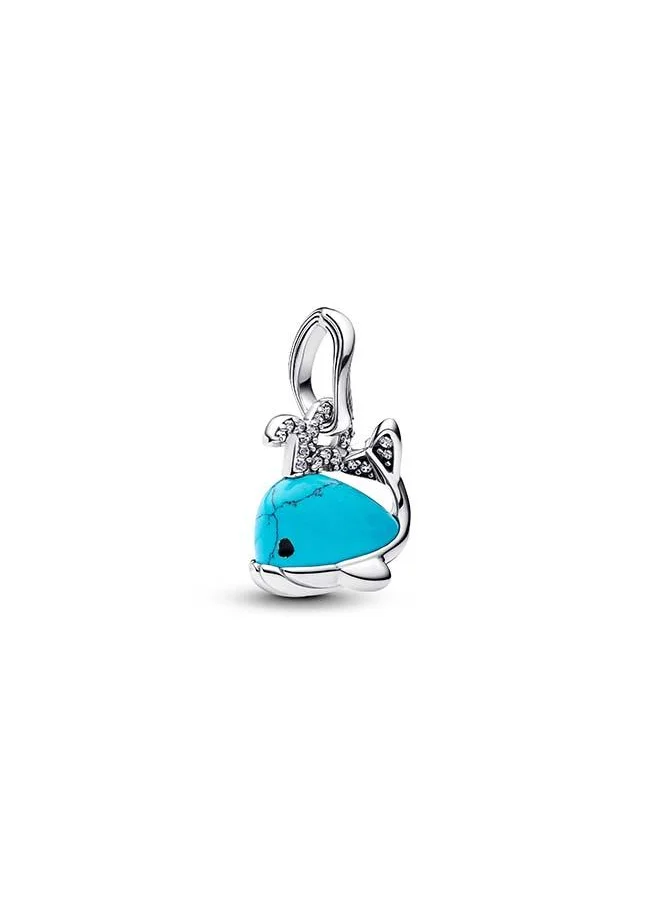 PANDORA Turquoise-coloured Whale Dangle Charm