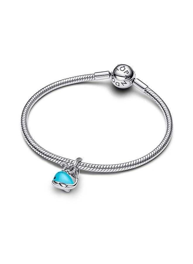 PANDORA Turquoise-coloured Whale Dangle Charm  - Image 3