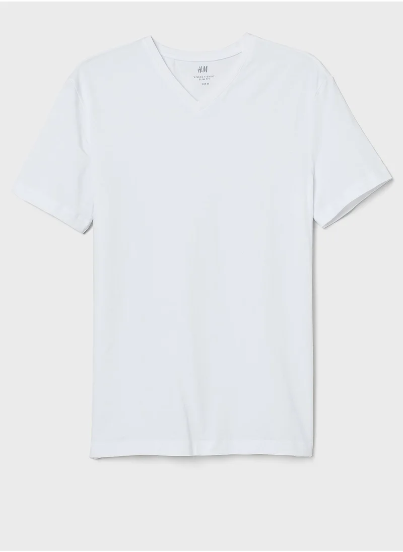 H&M V-Neck Slim Fit T-Shirt