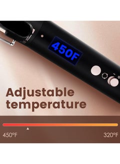 General 5 in 1 curling wand with temperature display, curling wand set with 5 interchangeable ceramic curling wands, instant heat, suitable for all hair types  - Image 2