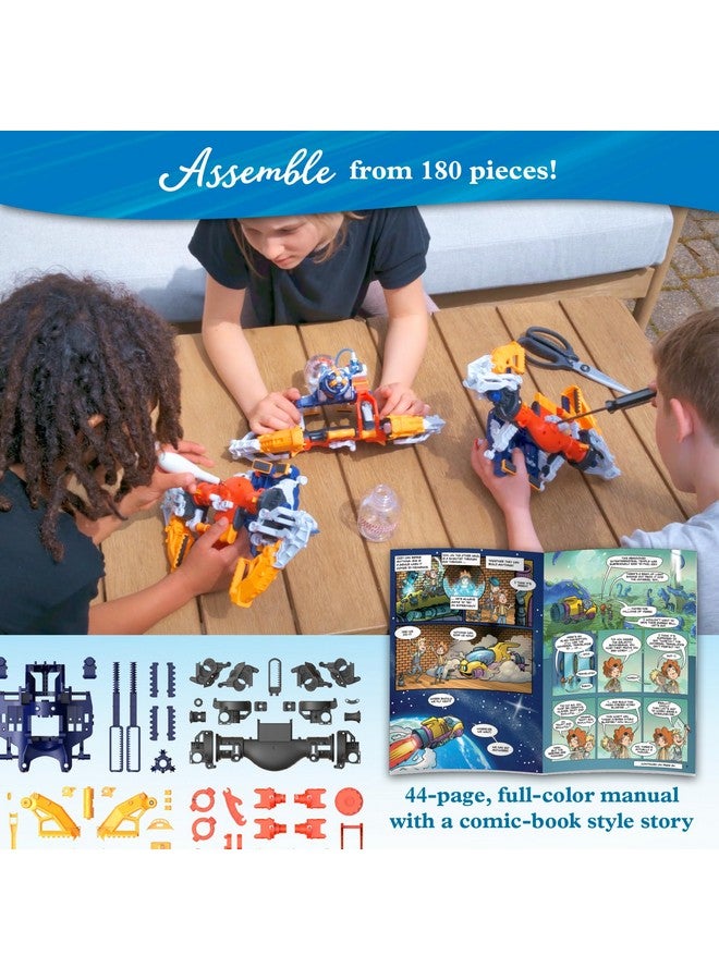 Thames & Kosmos Mega Cyborg Hydro Blaster STEM Experiment Kit, Toy of The Year Finalist - Build a Wearable Hydraulic-Powered Water Toy & Gripper, Shoots Water Up to 20 Feet, Transforms Into 5 Models - Image 4