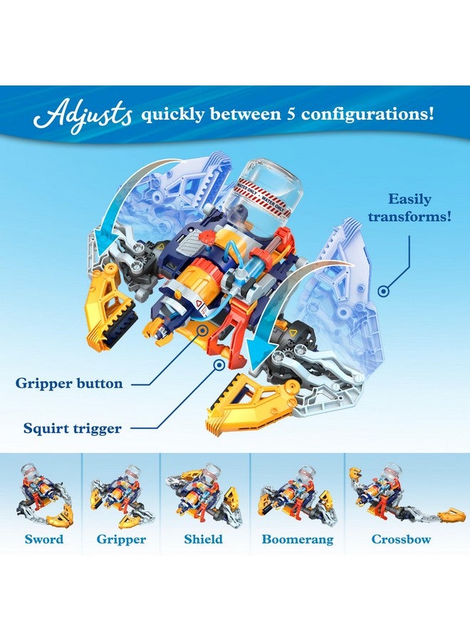 Thames & Kosmos Mega Cyborg Hydro Blaster STEM Experiment Kit, Toy of The Year Finalist - Build a Wearable Hydraulic-Powered Water Toy & Gripper, Shoots Water Up to 20 Feet, Transforms Into 5 Models - Image 3