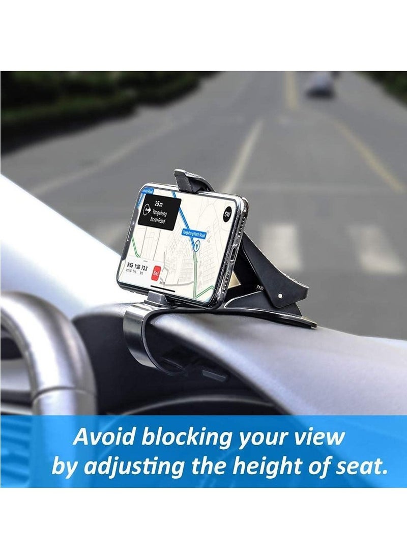 Car Phone Holder Dashboard Cellphone Mount Mobile Clip Stand HUD Non-Slip Cell Phone Holder Design for Smart phone(3.0-6.5inch) - Image 2