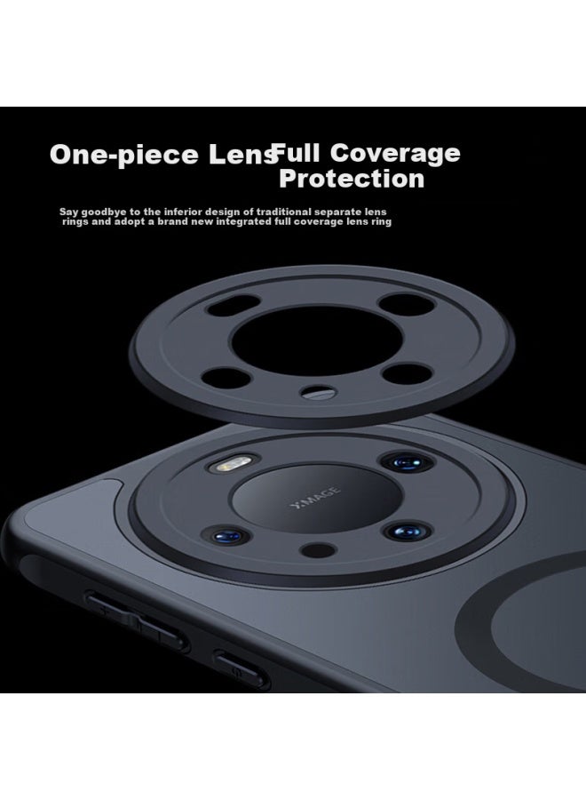 Neyaa Ultra-thin Magnetic Adsorption Full Cover Protective Case For Huawei Mate 60, With Lens Protection, Semi-transparent Matte Finish, Anti-drop, Simple And Stylish Design For Men And Women - Image 2