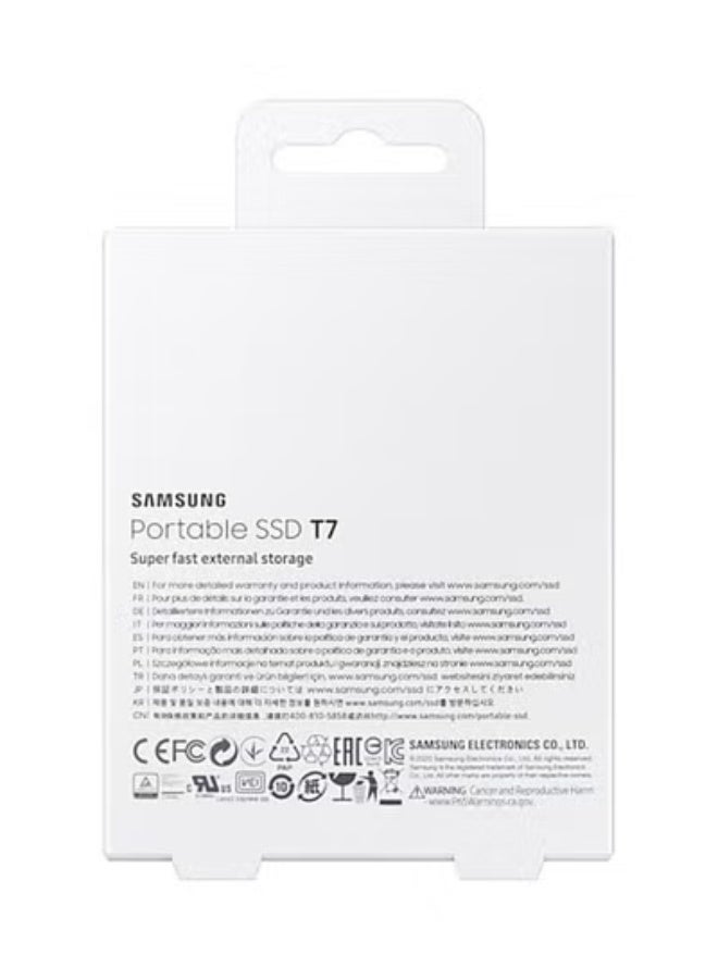 Samsung 2TB T7 USB 3.2 Gen.2 Portable SSD, Up to 1,050MB/sec Read & Up to 1,000 MB/sec Write Speeds, 256-Bit AES Hardware Encryption, PCIe NVMe Technology, Blue | MU-PC2T0H/WW 2 TB - Image 4