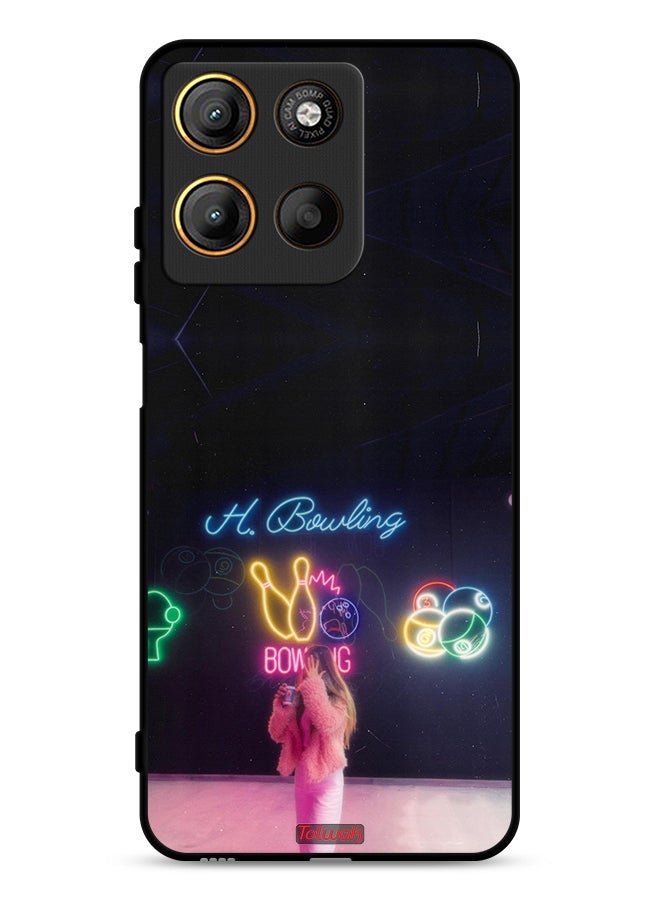 Tolwak Motorola Moto G15 Protective Case Cover Bowling Lover