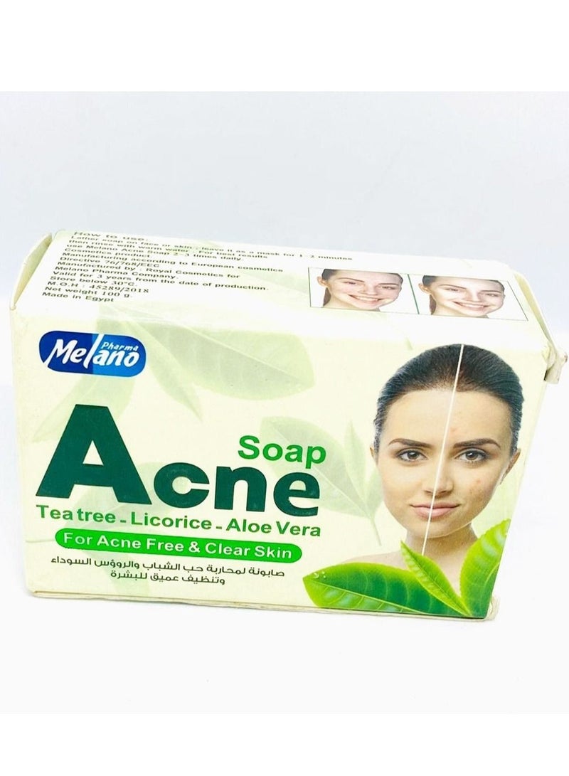 Acne Soap with Tea tree Licorice and Aloe Vera Extract for clear & acne free skin