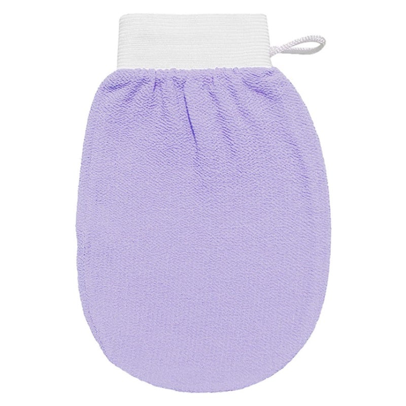 Body Massage Glove: Purple Viscose Material, Gentle Exfoliating & Deep Clean - Widened Silicone Design, Hanging Rope - Shower Scrubber for Bath Shower Spa, Hard-To-Reach Areas - Image 1