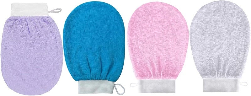 Body Massage Glove: Purple Viscose Material, Gentle Exfoliating & Deep Clean - Widened Silicone Design, Hanging Rope - Shower Scrubber for Bath Shower Spa, Hard-To-Reach Areas - Image 5