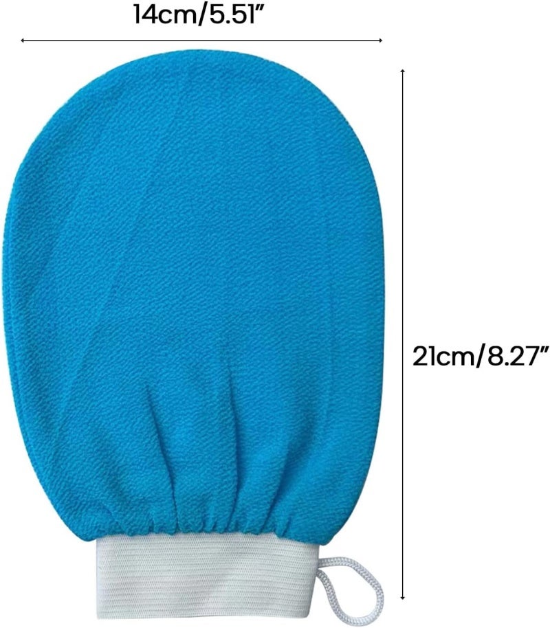Body Massage Glove: Purple Viscose Material, Gentle Exfoliating & Deep Clean - Widened Silicone Design, Hanging Rope - Shower Scrubber for Bath Shower Spa, Hard-To-Reach Areas - Image 3