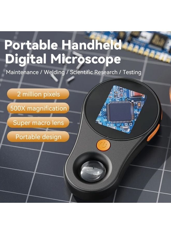 Black 500X High Precision Portable Handheld Digital Microscope For Maintenance Welding Scientific Research - Image 4