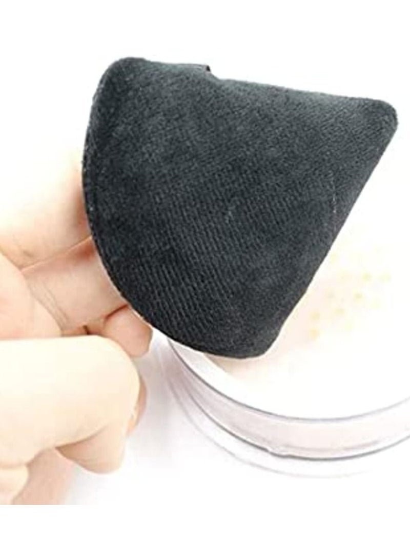 MIRFA Triangle Makeup Puff Pure Cotton Powder, 2 Pieces, Black - Image 3