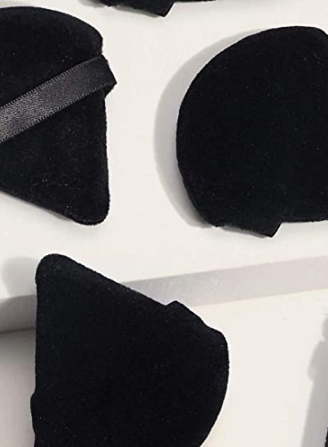 MIRFA Triangle Makeup Puff Pure Cotton Powder, 2 Pieces, Black - Image 4