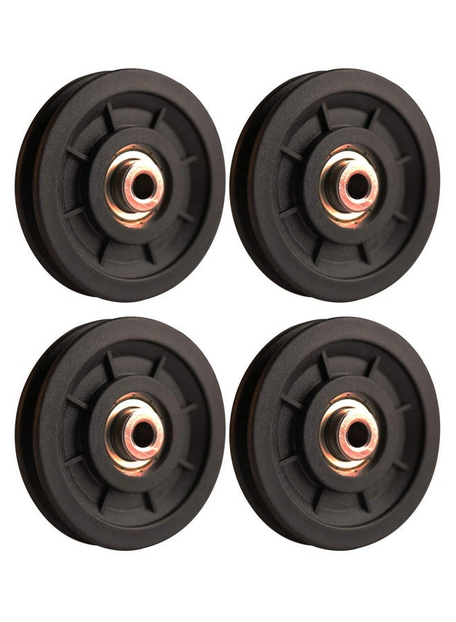 LFJ 90Mm/3.5" Nylon Bearing Pulley Wheel Replace For Gym Equipment Part Cable Merchine (4 Pcs) - Image 1
