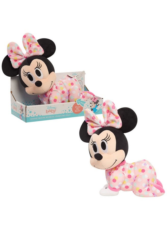 Disney baby - Musical Crawling Pals Plush Minnie Mouse, Stuffed Animal, Officially Licensed Kids Toys For Ages 09 Month By Just Play - Image 1
