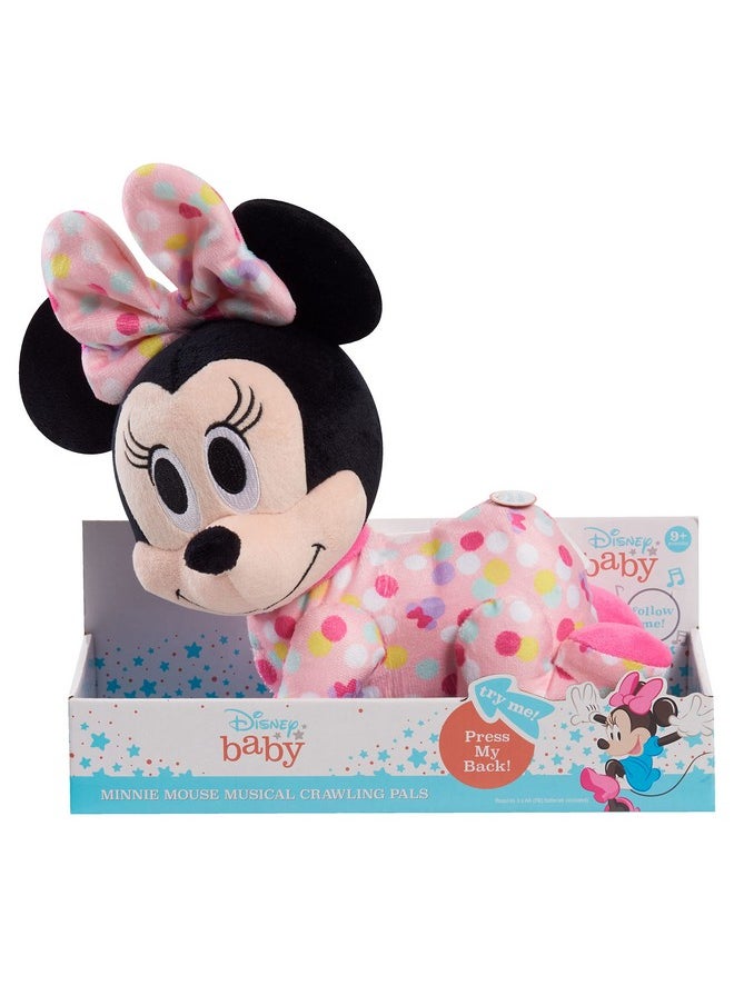 Disney baby - Musical Crawling Pals Plush Minnie Mouse, Stuffed Animal, Officially Licensed Kids Toys For Ages 09 Month By Just Play - Image 1