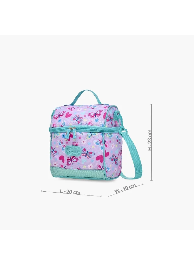 Sensazioni Lunch/Cooler Bag-1Cmprt-Butterfly-19L-Girls (Polyester) Pink \ 23X10X20