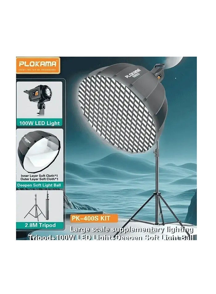 Plokama PK-400S Kit-B Deep Octa Quick Folding Softbox light with Grid and Cloths - Image 1
