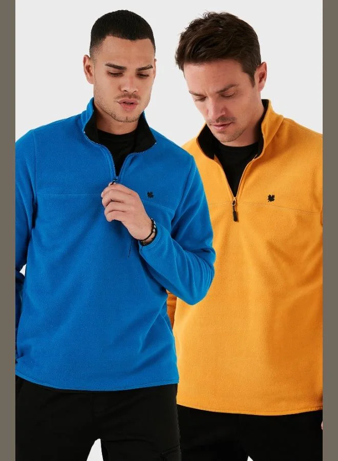 Buratti Slim Fit Anti-Pilling Non-Pilling Bato Collar Raised 2-Pack Polar Men's POLAR 5906001S2