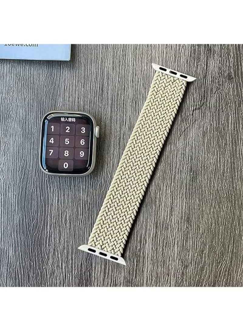 Bands Compatible with Apple Watch 38mm 40mm 41mm Series 9/8/7/SE/6/5/4/3/2/1 IWatch Ultra/Ultra 2/Braided Solo Loop Nylon Fabric Strap S