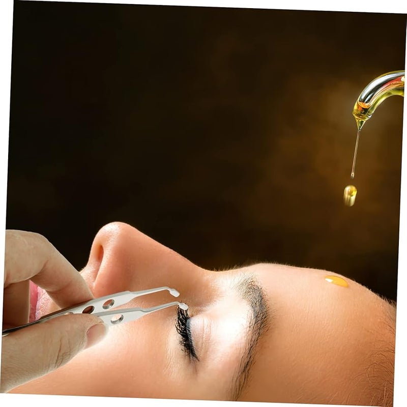 3Pcs Silver Eyelid Tweezer Meibomian Gland Expressor Fine Tip 10 5cm For Tag Removal - Image 4