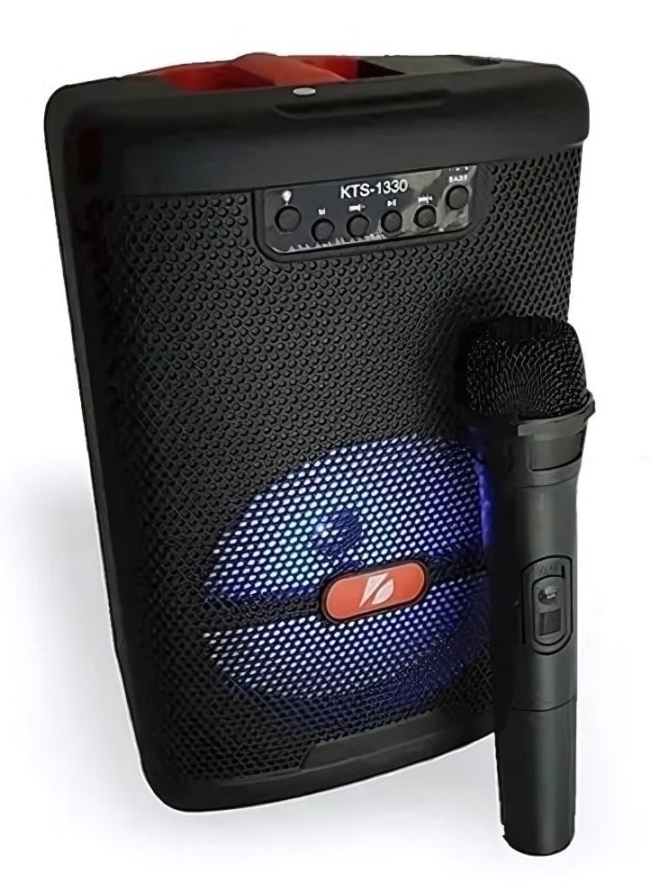 KTS - KTS-1330 Portable Bluetooth Speaker with Wireless Microphone - Image 1