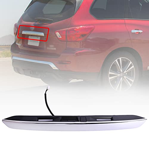 Getfarway مقبض قفل باب صندوق السيارة الخلفي Getfarway بدون كاميرا 90810-9PG0A 908109PG0A متوافق مع نيسان باثفايندر 2013 2014 2015 2016 2017 2018 2019 - كروم - Image 1