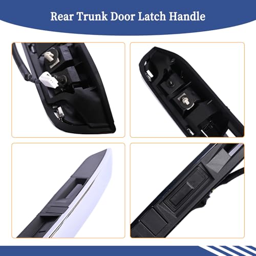 Getfarway مقبض قفل باب صندوق السيارة الخلفي Getfarway بدون كاميرا 90810-9PG0A 908109PG0A متوافق مع نيسان باثفايندر 2013 2014 2015 2016 2017 2018 2019 - كروم - Image 4