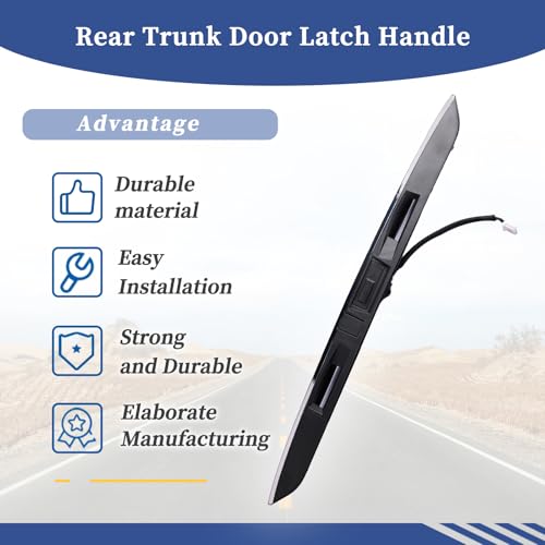 Getfarway مقبض قفل باب صندوق السيارة الخلفي Getfarway بدون كاميرا 90810-9PG0A 908109PG0A متوافق مع نيسان باثفايندر 2013 2014 2015 2016 2017 2018 2019 - كروم - Image 5