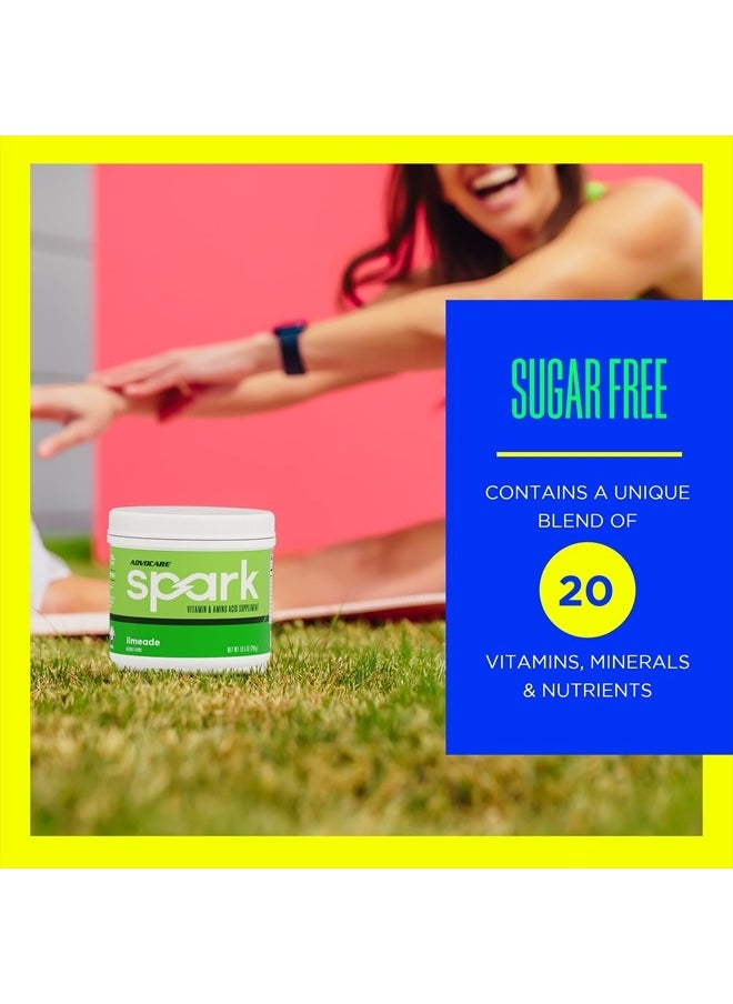 AdvoCare - Spark Vitamin & Amino Acid Supplement - Focus & Energy Supplement Mix - Powdered Energy Supplement Mix - Powder Supplement Mix - Amino Acids - Limeade - 10.5 oz - Image 1