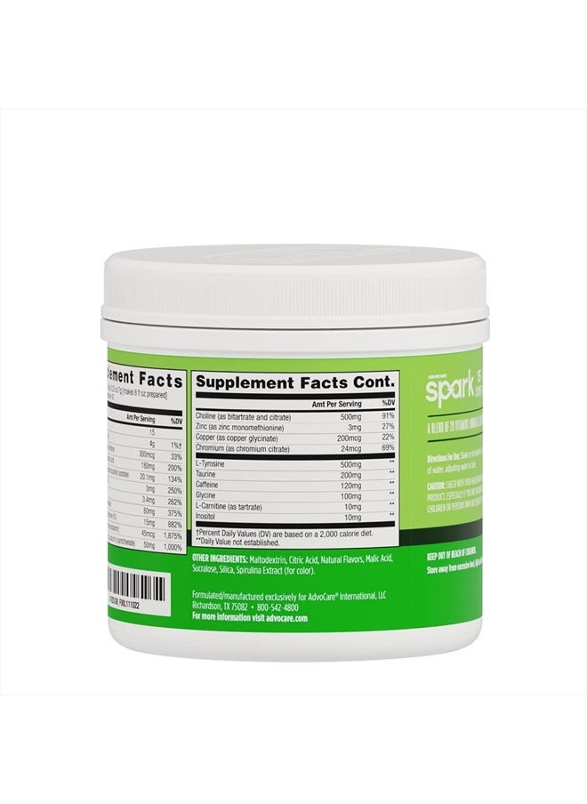 AdvoCare - Spark Vitamin & Amino Acid Supplement - Focus & Energy Supplement Mix - Powdered Energy Supplement Mix - Powder Supplement Mix - Amino Acids - Limeade - 10.5 oz - Image 1