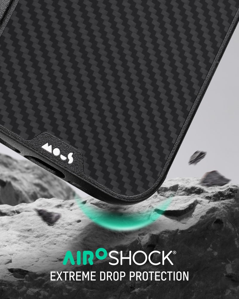 Mous for iPhone 17 Case, Compatible with MagSafe - Limitless - Protective Carbon Fibre Cover for iPhone 17 - Shockproof, Full Camera Protection, Anti-Scratch Back, Black - Image 2