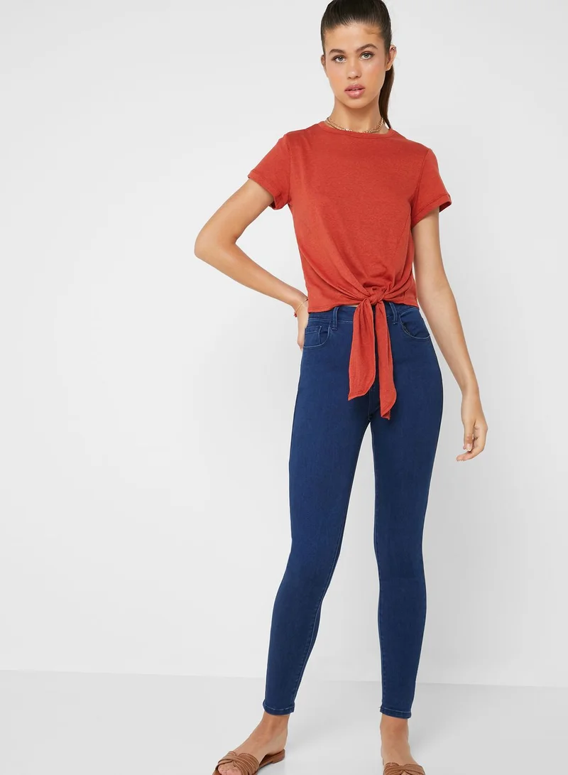 FOREVER 21 Front Knot T-Shirt