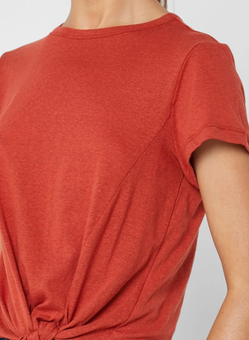 FOREVER 21 Front Knot T-Shirt