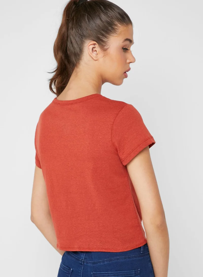 FOREVER 21 Front Knot T-Shirt